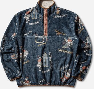 KAPITAL Men s Kountry Calendar Fleece Pullover Navy