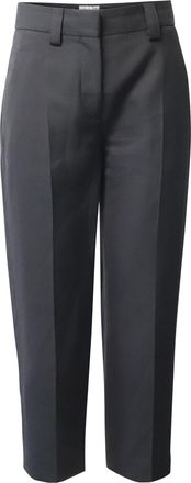 Acne Studios Slim Fit Trousers in Black Polyester