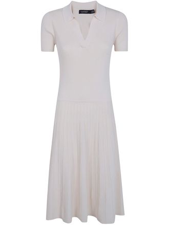Ralph Lauren Abito Viscosa Bianco Sweater Dress