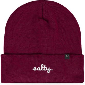 Dalix Salty Beanie Cap in Maroon at Nordstrom