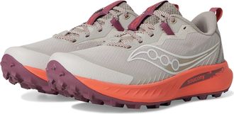 Saucony Womens Peregrine 15 Sneaker, Oat/Salmon, 8.5 UK