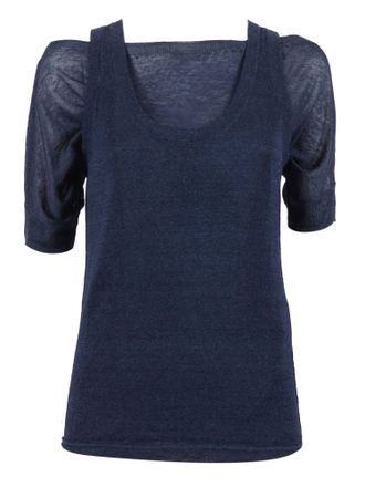 P.A.R.O.S.H. Babylon26 Semi Sheer Puffed Blouse