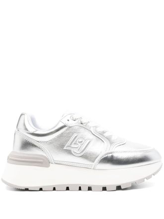 Liu Jo Sneakers con applicazione logo - Argento