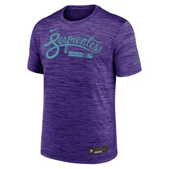 Nike Arizona Diamondbacks City Connect Velocity Nike Mens Dri-FIT MLB T-Shirt in Purple | 02ER51LDQS-HR3