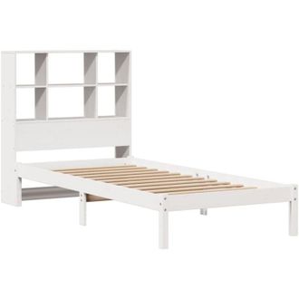 vidaXL Cama con estantería sin colchón madera maciza de pino 90x190 cm vidaXL