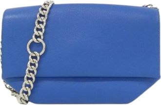 Herm&egrave;s Pre-owned Opli Chain Taurillon Veau Schoudertas - Dames - Vintage Schoudertas - Blauw - ONE Size - Leer - Vintage