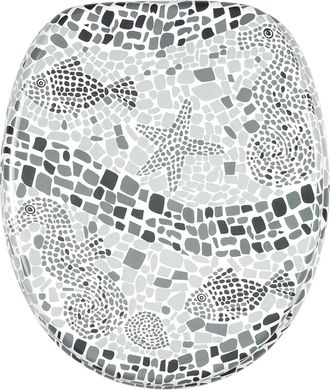 Sanilo WC-Sitz »Mosaic World Grey« mit Absenkautomatik