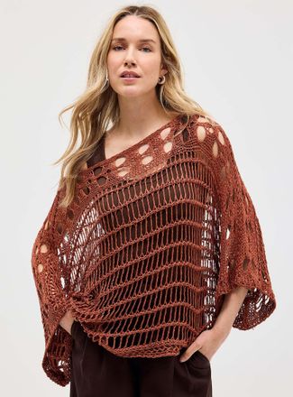 Contemporaine Womens Boat-neck crochet-effect sweater Exclusive collection from Italy