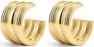 Luv AJ The Canyon Hoop Earrings in Gold at Nordstrom