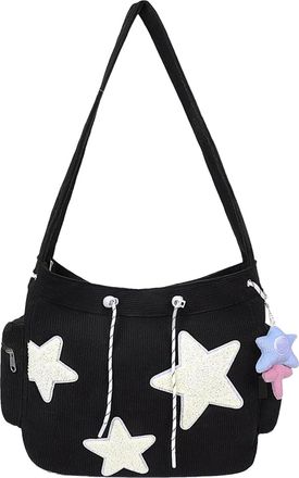 Generic Star Shoulder Bag, Messenger Hobo Tote, 16.14 Inches Large Capacity Purse with Durable Material, Star Pattern Shoulder Bag with Multiple Compartments 