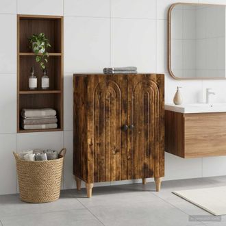 vidaXL Vidaxl Mobiletto Da Bagno Alkmaar Rovere Fumo 59,5 X 31 X 80 Cm