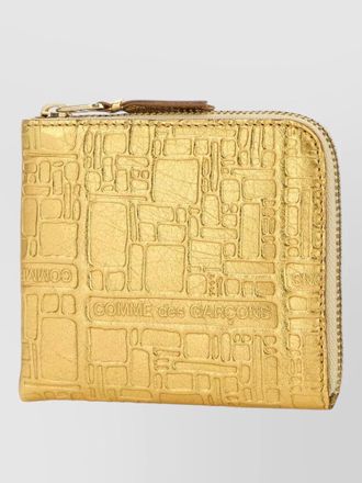 Comme Des Gar&ccedil;ons slim embossed leather texture card holder