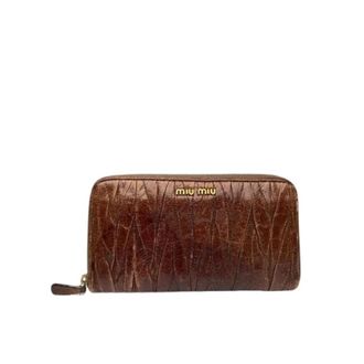 Miu Miu Pre-owned Leren Portemonnee - Dames - Vintage Accessoires - Bruin - ONE Size - Leer - Vintage