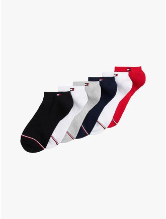 Tommy Hilfiger Womens Ankle Sock 6-Pack - White / Multi