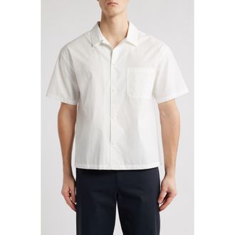 Frame Denim Short Sleeve Button-Up Shirt in Natural at Nordstrom, Size Small