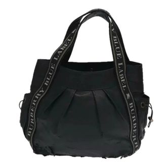 Burberry Pre-owned Shoulder Bags, female, Black, Size: ONE SIZE Pre-owned Canvas Tote Bag