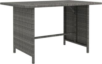 vidaXL Vidaxl - Tavolo da Pranzo da Giardino Grigio 110x70x65 cm in Polyrattan