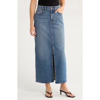 Madewell Denim Maxi Skirt in Lombard Wash at Nordstrom Rack, Size 31