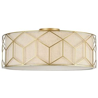 Maytoni Maytoni - Messina Plaf&oacute;n Semi Empotrado Cil&iacute;ndrico Dorado, 5 Luces, E27