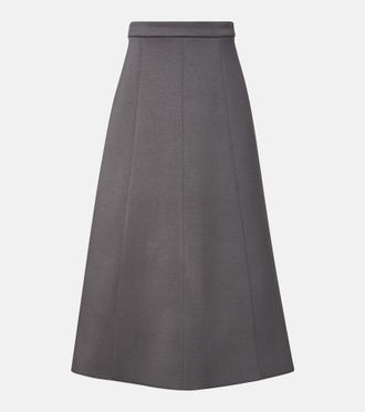 スカート a Ferretti Grey Virgin Wool Midi Skirt Alberta Ferretti Grey Virgin Wool Midi Skirt from $1,140.00