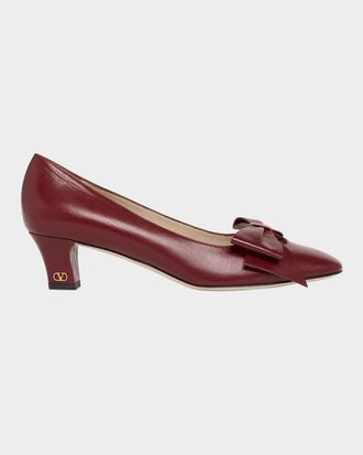 Valentino Garavani Bowow Leather Bow Pumps