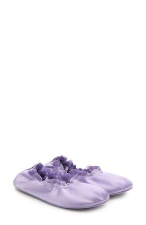 Mango Satin Ballet Flat in Lilac at Nordstrom, Size 6.5Us