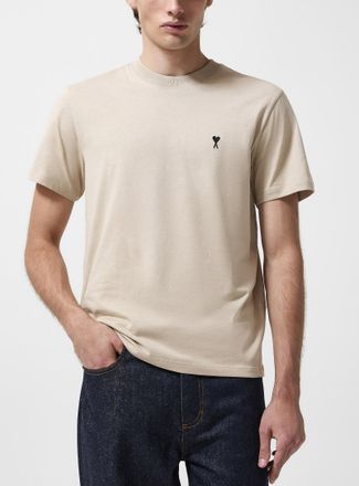 Ami Mens Ami de Coeur black logo T-shirt