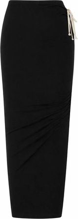 Rick Owens Maxi Skirts, female, Black, Size: S Edfu Knee Skirt