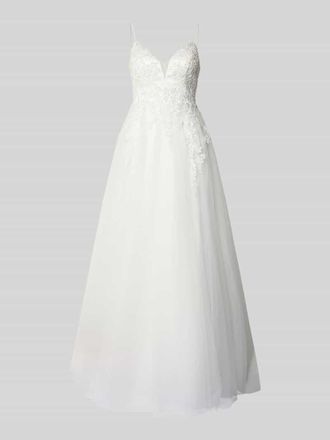 Luxuar Luxuar Brautkleid mit Details aus Spitze in Offwhite, Gr&ouml;&szlig;e 32