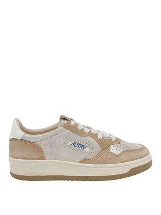 Autry Autry white and beige medalist sneakers