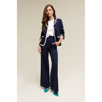 Isaac Mizrahi New York 3 Button Ponte Rowing Jacket