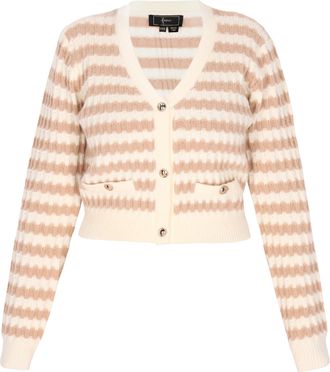 Faina Vest Dames beige/wol wit