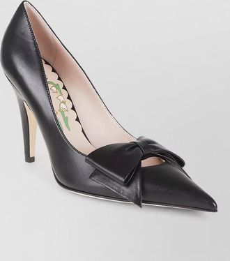 Valentino Garavani bowow goatskin pumps pointed toe heels