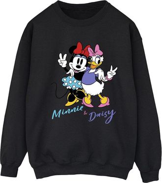 Disney Dames/Dames Minnie Mouse en Madeliefje Sweatshirt (Zwart)
