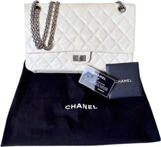 Chanel Pre-owned 2.55 Schoudertas - Dames - Vintage Schoudertas - Wit - ONE Size - Leer - Vintage