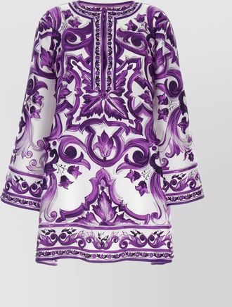 Dolce & Gabbana maiolica print mini dress