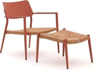 Bellagio la vita attrattiva Bellagio Cino lounge tuinstoel met voetenbank stapelbaar