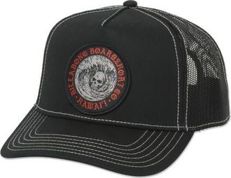 Billabong Skull Wave HI Snapback Trucker Hat in Black at Nordstrom