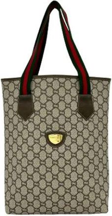 Gucci Pre-owned Tote Bag - Dames - Vintage Shopper - Beige - ONE Size - Leer - Vintage