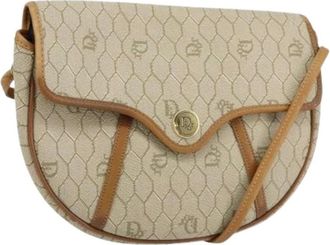 Dior Pre-owned Cross Body Bags, female, Beige, Size: ONE SIZE Pre-owned Vintage Shoulder Bag