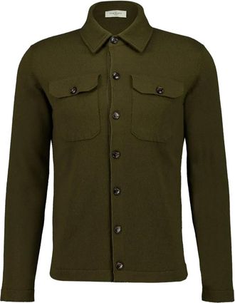 PIACENZA 1733 front pocket button-up shirt - men - Cashmere - 54 - Green