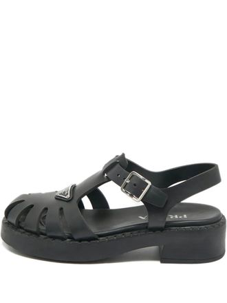 Prada Monolith rubber sandals - Black