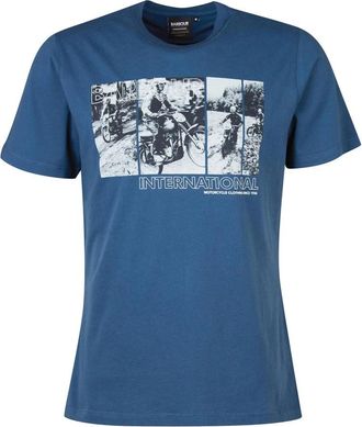 Barbour Vintage Grafische Print T-Shirt - Heren - T-shirts - Blauw - L - Katoen - Tops