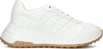 Hogan Low-Top Sneakers met Veters - Dames - Sneakers - Wit - 39 EU - Leer - Schoenen