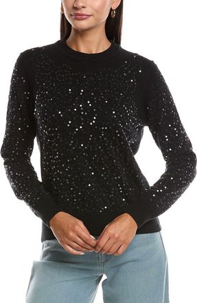 Minnie Rose Paillette Cashmere-Blend Sweater