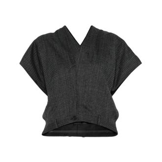 Balenciaga Dames, Blouses & Shirts, Zwart, Maat: XS Wol