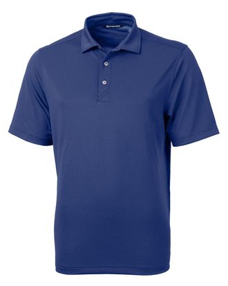Cutter & Buck Mens Short Sleeve Virtue Eco Pique Recycled Polo Shirt, Tour Blue, 4XL Tall