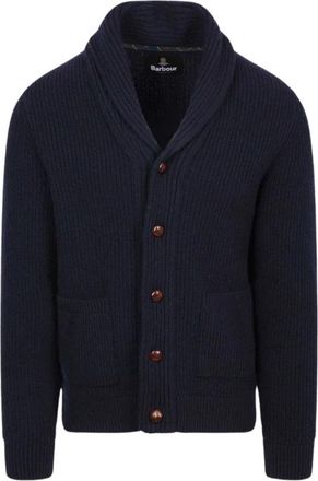 Barbour Hartland Wool Cardigan - Heren - Vesten - Blauw - L - Wol - Truien & Vesten