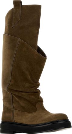 The Attico Womens Mud Suede Passeggiata Boots Brown Stivali