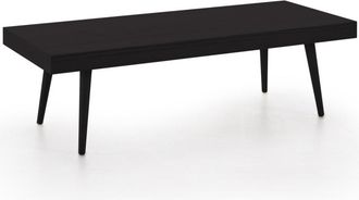 HOGAR 24 Mesa de centro de madera maciza natural, color negro